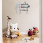 Raft pentru copii, design elefant, gri, cu 2 compartimente, 50 x 63,5 x 10 cm - imagine 3