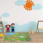 Covoras puzzle pentru copii, desing strada, 121 x 121 cm - imagine 2