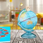 Set 2 pusculite in forma de glob pamantesc, din plastic, 16,5 x 14 x 13 cm - imagine 2