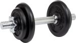 Set gantere, 10 kg, 2 x 2,5 kg 2 x 1,25 kg, negru/argintiu - imagine 2
