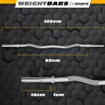 Bara bicepsi, SZ, 120 cm/30 mm, argintiu, otel - imagine 5