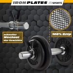 Set de gantere, 10 kg, 2 x 2,5 kg, 2 x 1,25 kg, 6 piese, fonta - imagine 3