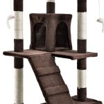 Ansamblu de joaca pentru pisici, "Amy", zona de culcare/pestera/scari/soricei, inaltime 170 cm, maro - imagine 4