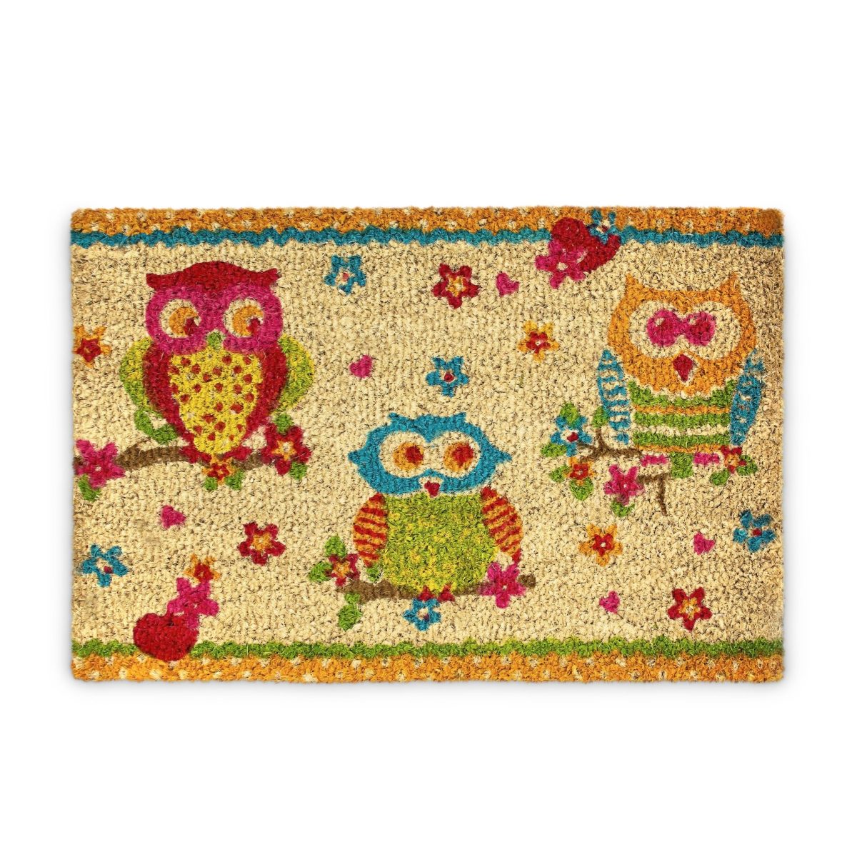 Covoras intrare Relaxdays, model-20, fibre de cocos, multicolor, 60 x 40 x 1.5 cm - imagine 2