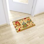 Covoras intrare Relaxdays, model-20, fibre de cocos, multicolor, 60 x 40 x 1.5 cm