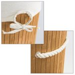 Cos de rufe rotund din bambus, RelaxDays, maro deschis, 70 l, 65 x 41 cm - imagine 3