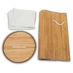 Cos de rufe rotund din bambus, RelaxDays, maro deschis, 70 l, 65 x 41 cm - imagine 2