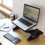 Suport pentru laptop, cu ventilator USB, reglabil pe inaltime, mousepad, 47 x 58 x 27 cm - imagine 2