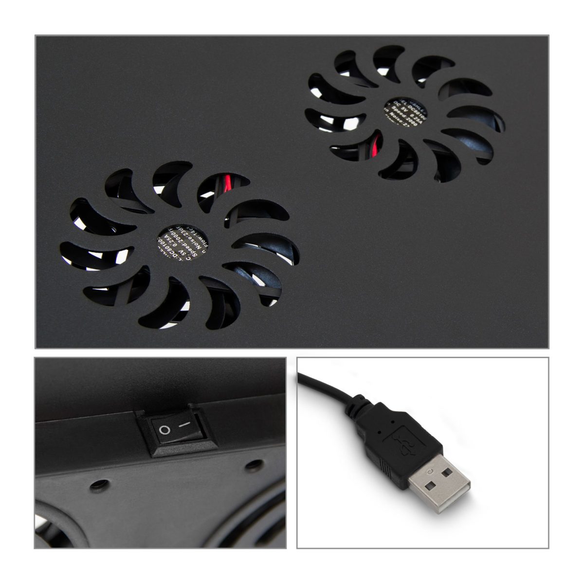 Suport pentru laptop, cu ventilator USB, reglabil pe inaltime, mousepad, 47 x 58 x 27 cm - imagine 4