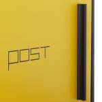 Cutie postala, 2 chei, din otel, galben/negru, 33 x 35 x 12,5 cm - imagine 5
