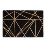Covoras intrare Relaxdays, model-69, fibre de cocos, Negru, 60 x 40 x 1.5 cm