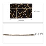 Covoras intrare Relaxdays, model-69, fibre de cocos, Negru, 60 x 40 x 1.5 cm - imagine 4