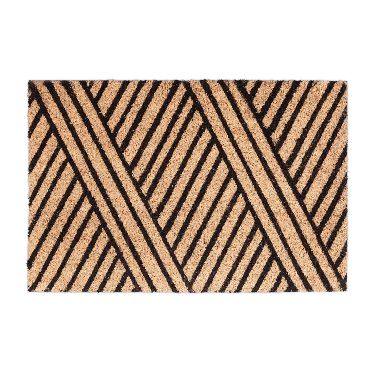 Covoras intrare Relaxdays, model-70, fibre de cocos, maro, 60 x 40 x 1.5 cm - imagine 2