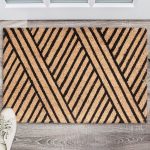 Covoras intrare Relaxdays, model-70, fibre de cocos, maro, 60 x 40 x 1.5 cm - imagine 5