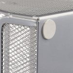 Organizator metalic pentru birou, 6 compartimente, sertar, argintiu, 12,5 x 27,5 x 14 cm - imagine 6