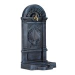 Cismea decorativa de gradina, design vintage antic, aluminiu, gri inchis, 83 x 39 x 33 cm