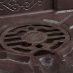 Cismea decorativa de gradina, design vintage antic, aluminiu, maro, 74 x 35,5 x 30 cm - imagine 8