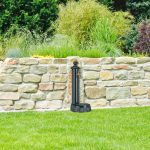 Cismea de gradina, design antic, cu robinet, 61 x 25 x 30,5 cm, verde inchis - imagine 2