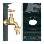 Cismea de gradina, design antic, cu robinet, 61 x 25 x 30,5 cm, verde inchis - imagine 5