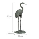 Decoratiune de gradina tip flamingo, 72 x 32 x 22 cm, gri - imagine 3