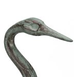 Decoratiune de gradina tip flamingo, 72 x 32 x 22 cm, gri - imagine 4