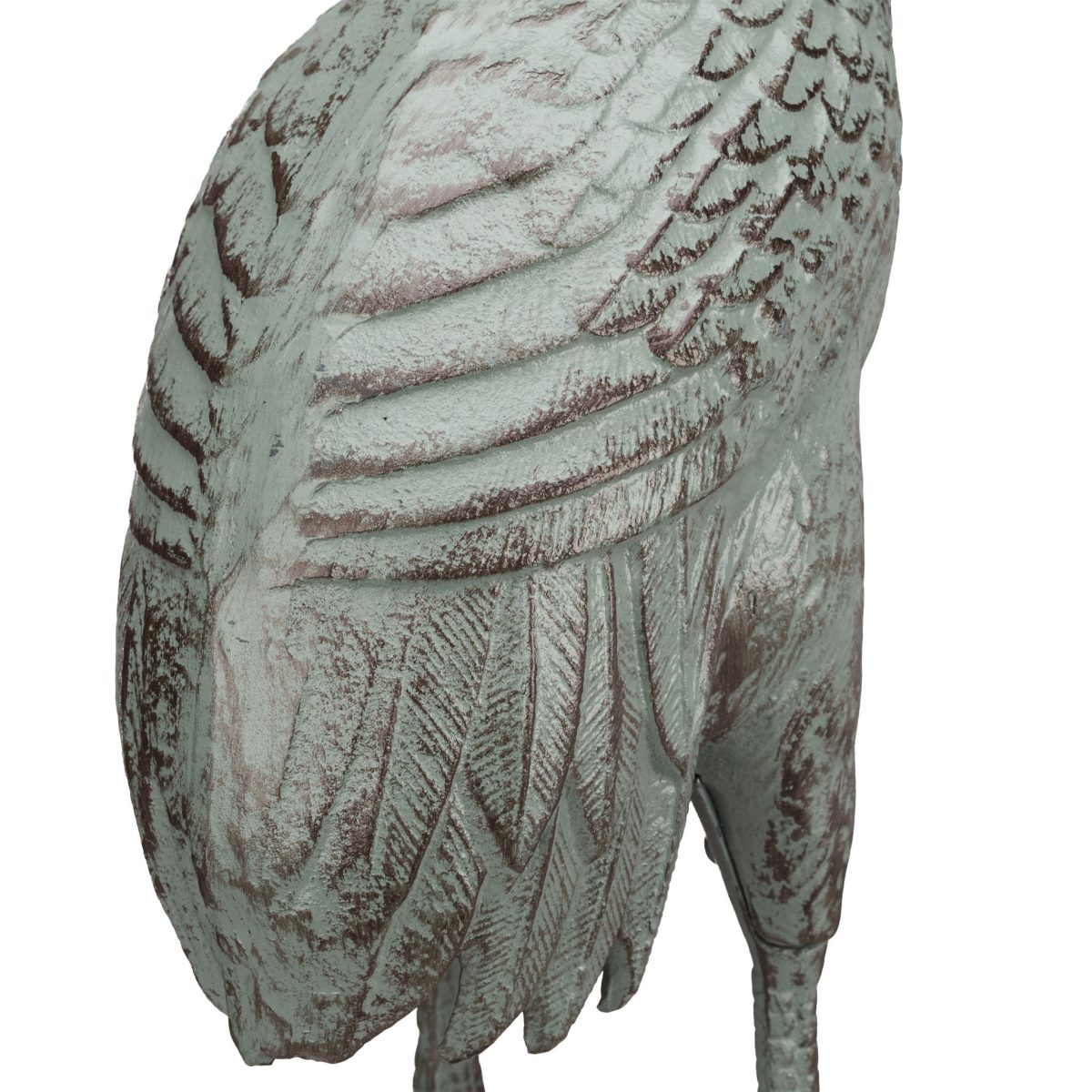 Decoratiune de gradina tip flamingo, 72 x 32 x 22 cm, gri - imagine 5