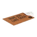 Covoras intrare Relaxdays, model-325, fibre de cocos, maro/negru, 60 x 40 x 1.5 cm - imagine 5
