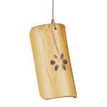 Clopotel de vant cu trestii, bambus/metal, 73 x 7 x 7 cm, natur - imagine 7