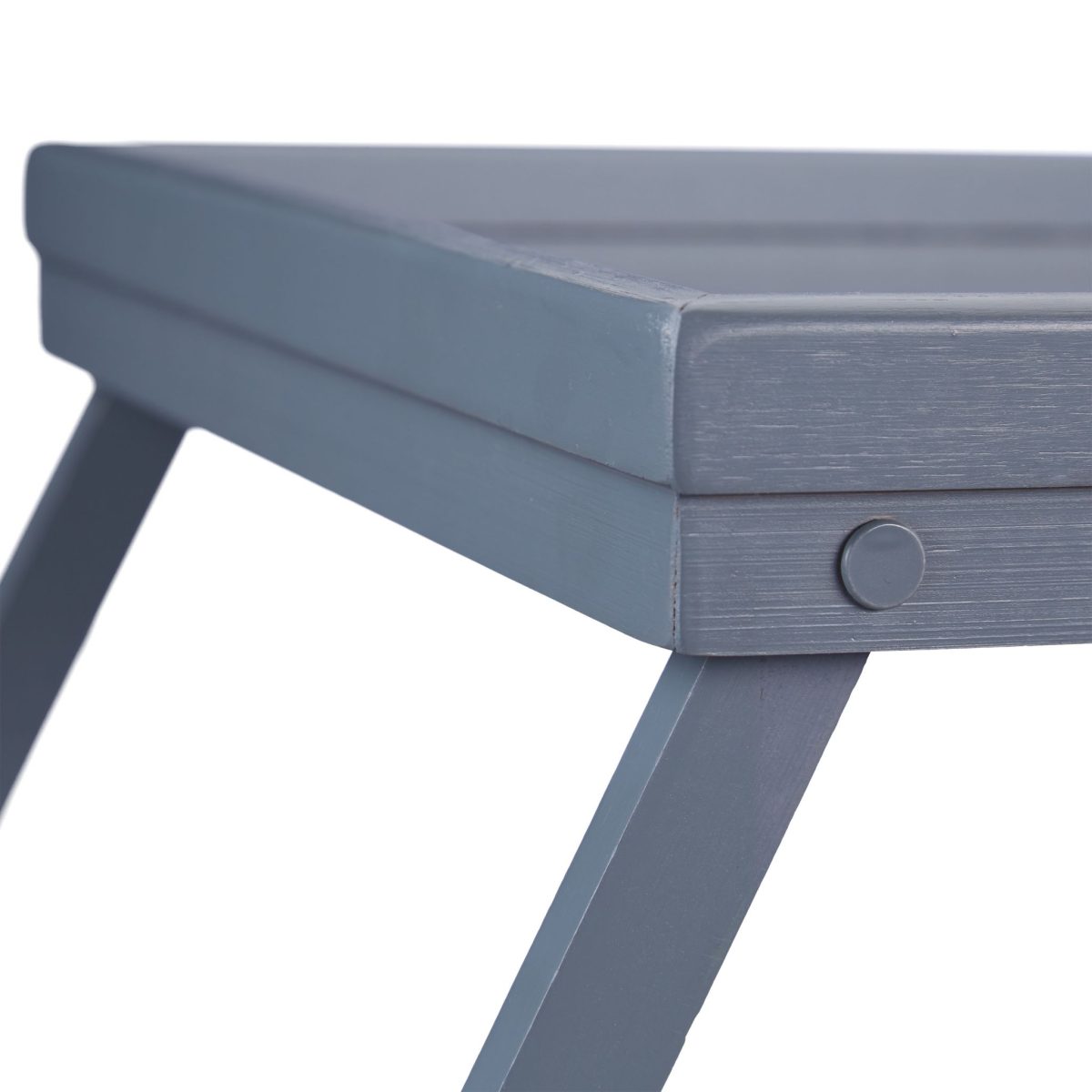 Tava servire din bambus, pliabila, dimensiuni 22 x 63,5 x 31 cm, gri, Relaxdays - imagine 4