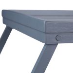 Tava servire din bambus, pliabila, dimensiuni 22 x 63,5 x 31 cm, gri, Relaxdays - imagine 4