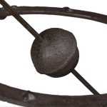 Decoratiune antica de gradina, Cadran Solar, cifre romane 1 - 8 / 6 - 12, 42 x 33,5 x 32 cm, maro - imagine 7