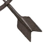 Decoratiune antica de gradina, Cadran Solar, cifre romane 1 - 8 / 6 - 12, 42 x 33,5 x 32 cm, maro - imagine 8