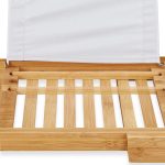 Suport extensibil pentru cada, bambus, 4 x 105 x 23,5 cm - imagine 7