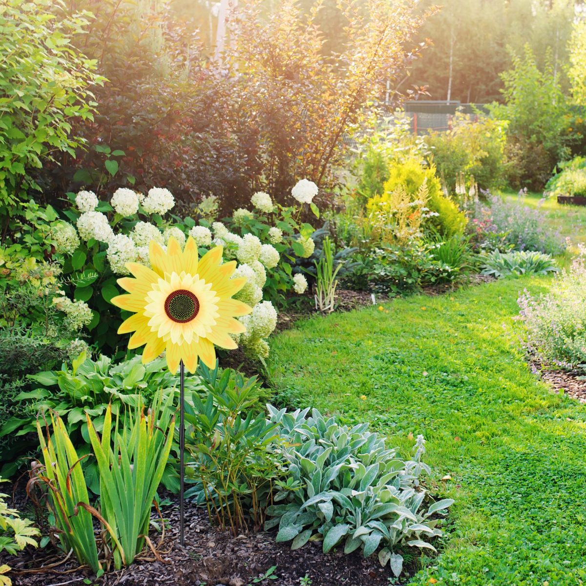 Planta artificiala, floarea soarelui, 70 cm, galben - imagine 3