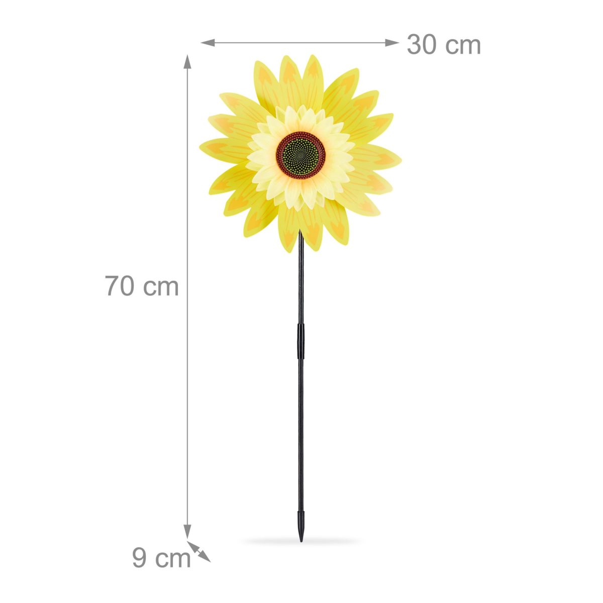 Planta artificiala, floarea soarelui, 70 cm, galben - imagine 5