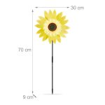 Planta artificiala, floarea soarelui, 70 cm, galben - imagine 5