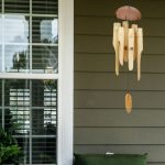 Clopot de vant din bambus, rezistent la intemperii, pentru balcon sau gradina, 72 x 14 cm - imagine 4