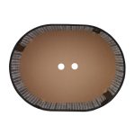 Cos de rufe oval RelaxDays, din bambus, negru, 46 l, 55 x 42 x 32 cm - imagine 8