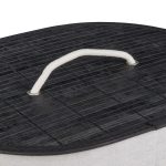 Cos de rufe oval RelaxDays, din bambus, negru, 46 l, 55 x 42 x 32 cm - imagine 5