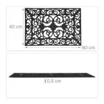 Covoras intrare Relaxdays, model-82, cauciuc, Negru, 60 x 40 x 0.5 cm - imagine 4