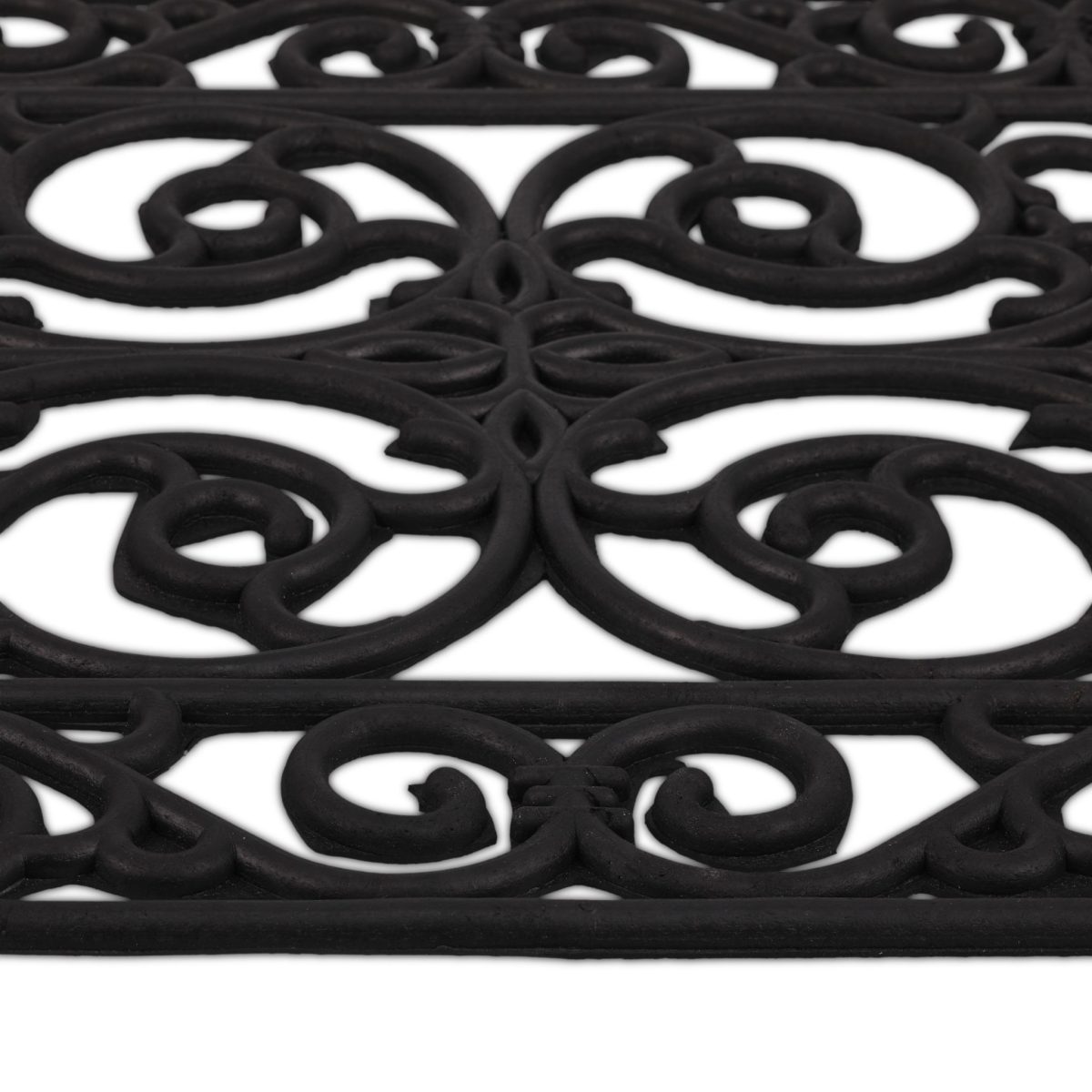 Covoras intrare Relaxdays, model-82, cauciuc, Negru, 60 x 40 x 0.5 cm - imagine 6