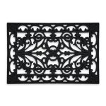 Covoras intrare Relaxdays, model-83, cauciuc, Negru, 60 x 40 x 1 cm