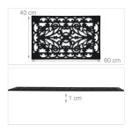 Covoras intrare Relaxdays, model-83, cauciuc, Negru, 60 x 40 x 1 cm - imagine 2