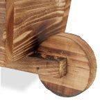 Vas de flori tip carucior, 2 bucati, lemn, natur, 10 x 22 x 12 cm - imagine 7