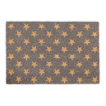 Covoras intrare Relaxdays, model-106, fibre de cocos, Gri, 60 x 40 x 1.5 cm