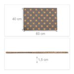 Covoras intrare Relaxdays, model-106, fibre de cocos, Gri, 60 x 40 x 1.5 cm - imagine 4