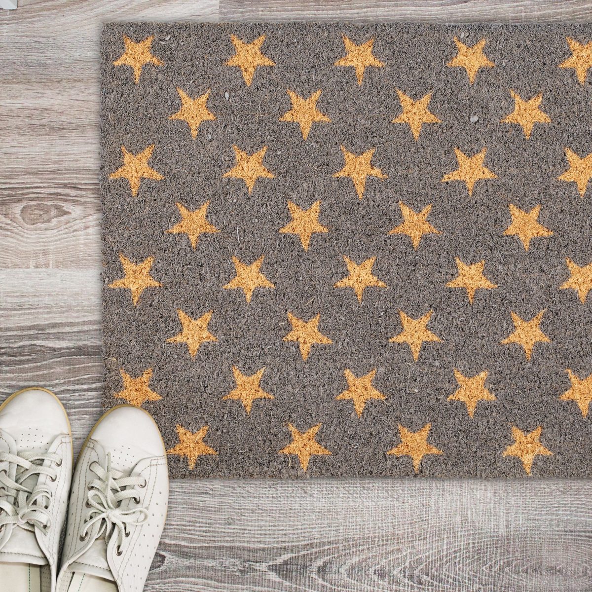 Covoras intrare Relaxdays, model-106, fibre de cocos, Gri, 60 x 40 x 1.5 cm - imagine 5