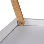 Tava servire din bambus si MDF, dimensiuni 24 x 55,5 x 30 cm, alb/maro, Relaxdays - imagine 8