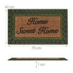 Covoras intrare, Relaxdays, model-219, cauciuc, verde, 75 x 45 x 1 cm - imagine 4