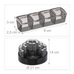 Organizator pastile pentru 31 de zile, 4 compartimente pe zi, plastic, 14 x 21 cm - imagine 4